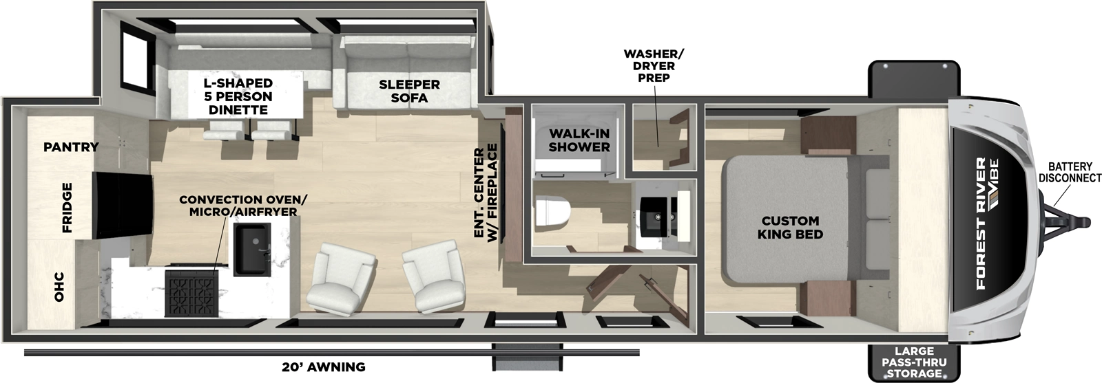 Vibe 2600RK Floorplan